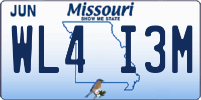 MO license plate WL4I3M