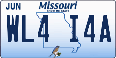 MO license plate WL4I4A