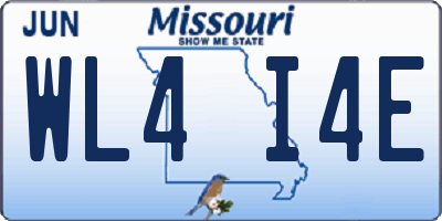 MO license plate WL4I4E