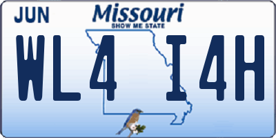 MO license plate WL4I4H
