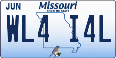 MO license plate WL4I4L