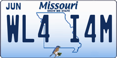MO license plate WL4I4M