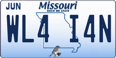 MO license plate WL4I4N