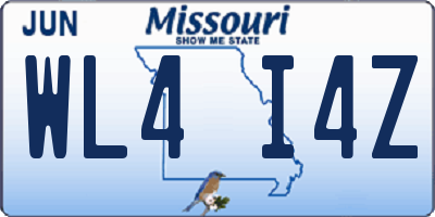 MO license plate WL4I4Z