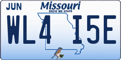 MO license plate WL4I5E