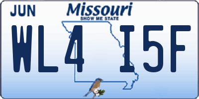 MO license plate WL4I5F