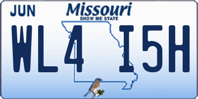 MO license plate WL4I5H