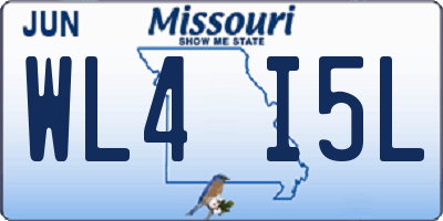 MO license plate WL4I5L