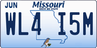 MO license plate WL4I5M