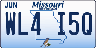 MO license plate WL4I5Q