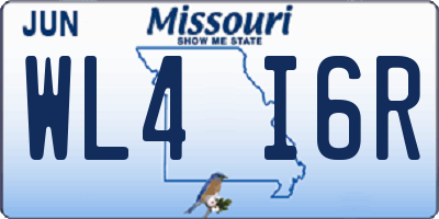 MO license plate WL4I6R