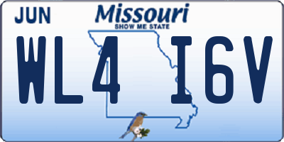 MO license plate WL4I6V