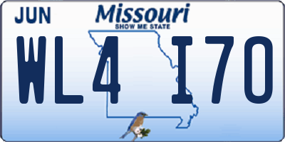 MO license plate WL4I7O