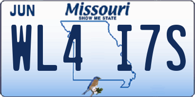 MO license plate WL4I7S