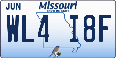 MO license plate WL4I8F