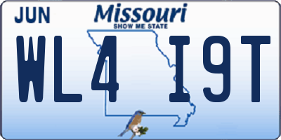 MO license plate WL4I9T