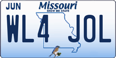 MO license plate WL4J0L