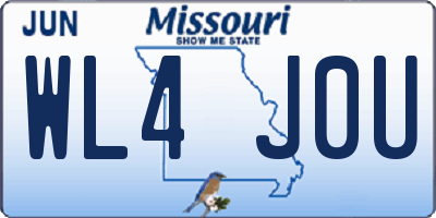 MO license plate WL4J0U
