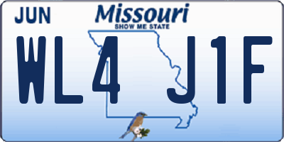 MO license plate WL4J1F
