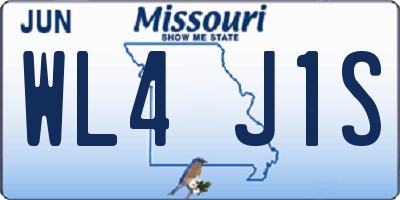 MO license plate WL4J1S