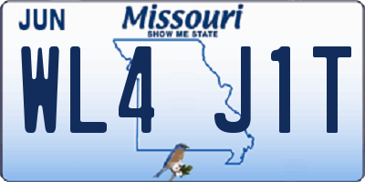 MO license plate WL4J1T