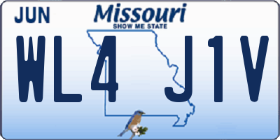 MO license plate WL4J1V