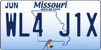 MO license plate WL4J1X