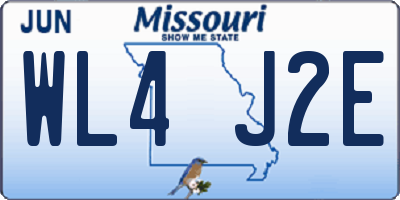 MO license plate WL4J2E