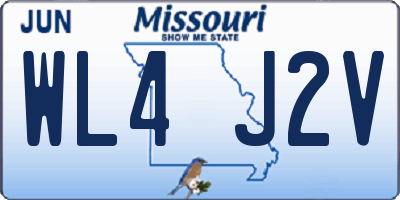 MO license plate WL4J2V