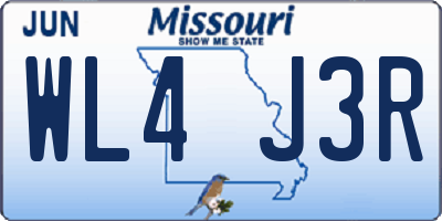 MO license plate WL4J3R