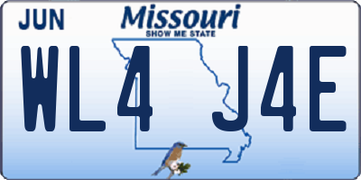 MO license plate WL4J4E