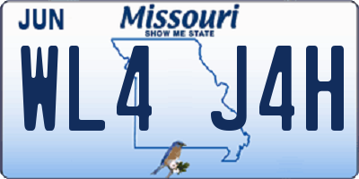 MO license plate WL4J4H