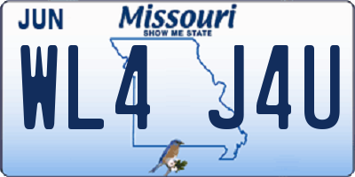 MO license plate WL4J4U