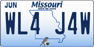 MO license plate WL4J4W