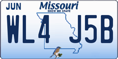 MO license plate WL4J5B