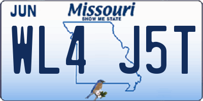 MO license plate WL4J5T