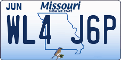 MO license plate WL4J6P