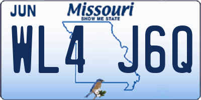 MO license plate WL4J6Q