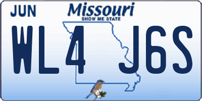 MO license plate WL4J6S