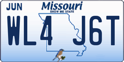 MO license plate WL4J6T