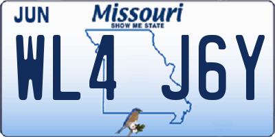 MO license plate WL4J6Y