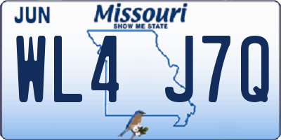 MO license plate WL4J7Q