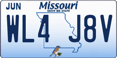 MO license plate WL4J8V