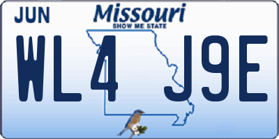 MO license plate WL4J9E