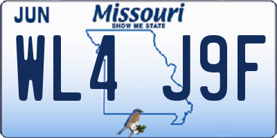 MO license plate WL4J9F