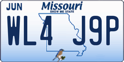 MO license plate WL4J9P