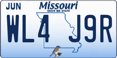 MO license plate WL4J9R