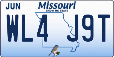 MO license plate WL4J9T