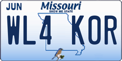 MO license plate WL4K0R