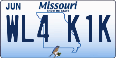 MO license plate WL4K1K